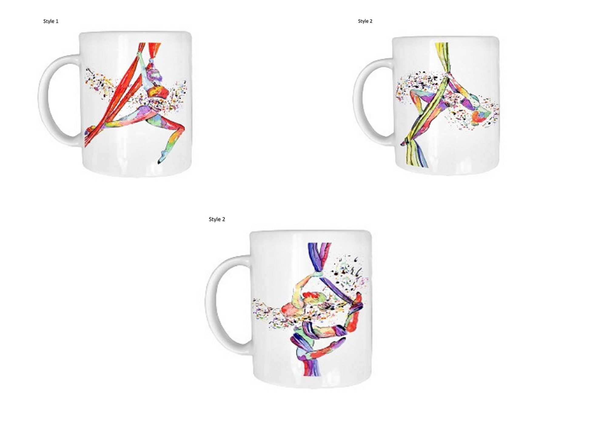  Custom Rainbow Aerial Gymnasts Mugs - Trendy Coffee Mugs for Any Occasion by Free Spirit Accessories sold by Free Spirit Accessories