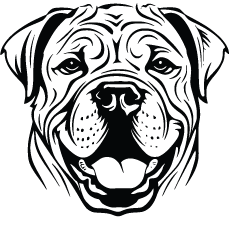  Digital Bull Mastiff Head Cross Stitch Chart by Free Spirit Accessories sold by Free Spirit Accessories