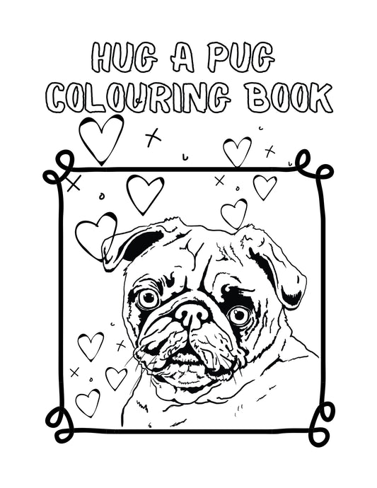 Digital Hug A Pug Colouring Book