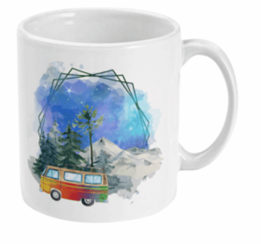  Water Colour Camping Camper Van Coffee Mug by Free Spirit Accessories sold by Free Spirit Accessories